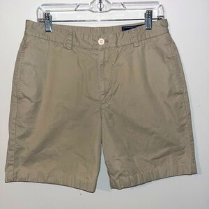 Vineyard Vines Club Shorts Mens 32 Regular Flat Front Preppy Chino Khaki